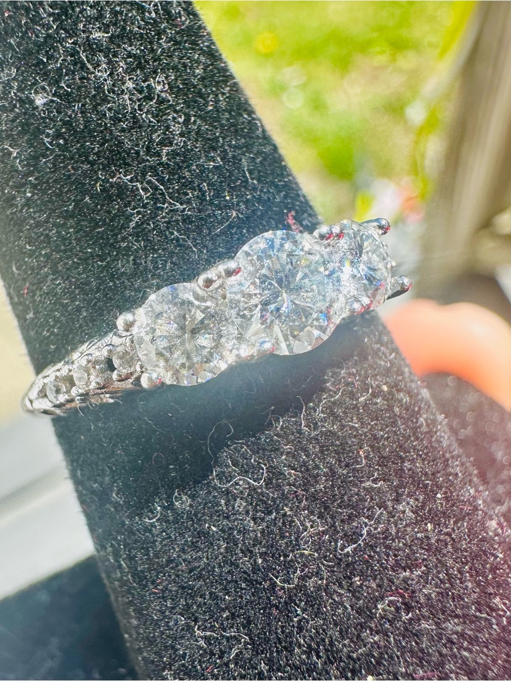 New moissanite lab diamond ring band sz 7 & sizable - Picture 5 of 7